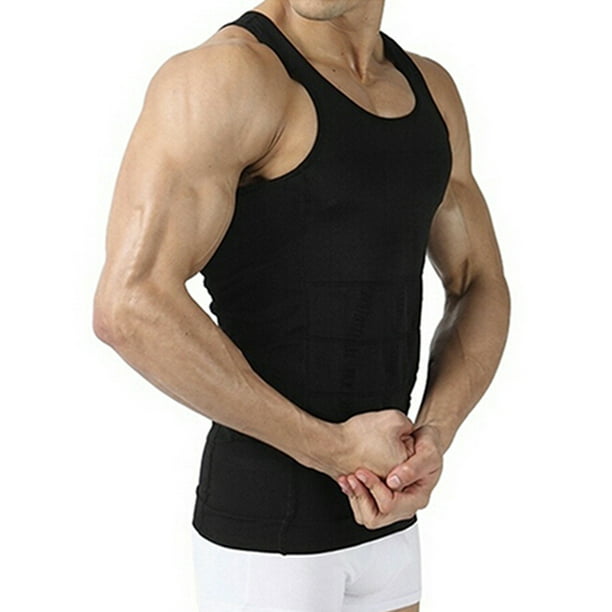 Details about   Men's Body Shaper Tank Top Fitness Tummy Control Shapewear Stomach Trainer Vest 